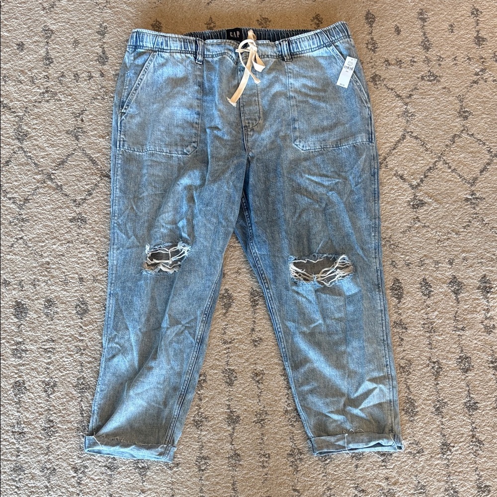 Gap Pull On Distressed Jeans